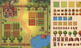 create farm tileset, pixel tilemap cozy farm, sim map indie, unity game assets