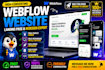 design webflow website, webflow landing page, webflow redesign and optimization