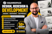 build modern squarespace website design redesign squarespace website development
