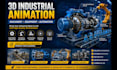create 3d industrial animation for machinery, technical equipment and automation