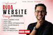 develop duda website redesign website landing page using duda website