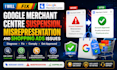 fix google merchant centre suspension, misrepresentation and shopping ads issues