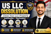 assist with US llc dissolution and closure filings