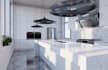 design a modern kitchen layout with custom cabinets and 3d visualization