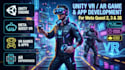do unity app and vr , ar game development for oculus meta quest 2,3,3s