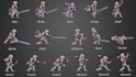 make pixel art character sprite sheet 2d pixel animation game art character