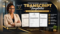 design professional college, high school, and university transcript templates