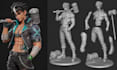 design 3d character modeling sculpting stl for 3d printing