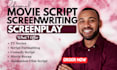movie script writer screenplay screenwriting film script anime script TV series