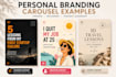create high converting personal branding carousels