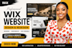 create wix website development, wix website redesign, wix business website wix