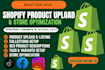 do shopify product upload and store optimization