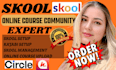 skool community online course circle setup kajabi setup skool course uploading