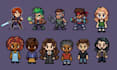 do 2d retro pixel art character sprites pixel animation isometric pixel game art