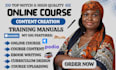 create online course content, course creation, and curriculum design