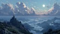 amazing fantasy landscape illustration