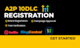 do a2p 10dlc registration website edit tcr compliance
