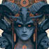 make a dark art illustration
