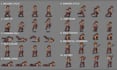 create pixel art sprite sheet pixel animation, pixel art character game art 2d