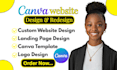 canva website design landing website design