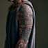 create sleeve tattoo design in geometric style