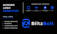 create a 2d logo animation for your brand