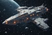 create gorgeous a spaceship, sci fi vehicles illustration