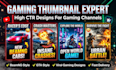 design high CTR youtube thumbnails