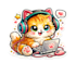 create a cute animal sticker