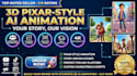 create appealing 3d cartoon animation video for your brand