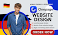 redesign onepage io german website and mobilefirst landing page using onepage io