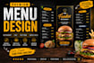 design premium restaurant, cafe and fast food menu