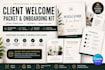 business client welcome pack, canva templates, client onboarding, editable