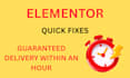 fix elementor errors, broken layouts, and responsive design issues