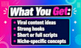 create viral tiktok and ig content ideas and scripts