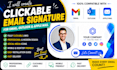create clickable email signature for gmail, outlook and apple