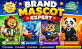 create childrens brand mascot and cartoon characters