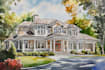 create a watercolor house portrait or buildings