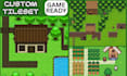 do custom pixel art tileset for rpgs, topdown, 2d game assets, character design