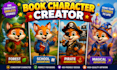 illustrate animal book characters and childrens mascots