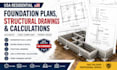create USA residential foundation plans, structural drawings with calculations