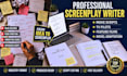 be scripwriter, write, edit screenplay, short film, moviescript TV series script
