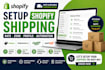 setup shopify shipping rate shippo shipstation shippingeasy shipzip labels