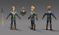 do game ready 3d low poly characters, assets, rigging, animations and animation