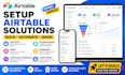 setup airtable CRM database dashboard client portal forms workflow automation