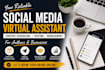 social media virtual assistant for content scheduling posting and management