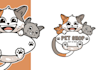 do high quality pet logo design for pet grooming and veterinary