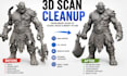 fix and clean your 3d scan data, repair mesh, optimize topology for 3d printing