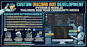 develop a custom discord bot in python or node js for your server