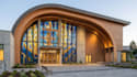 do church design, church interior design, elevation and 3d rendering